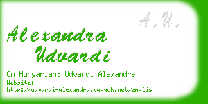 alexandra udvardi business card